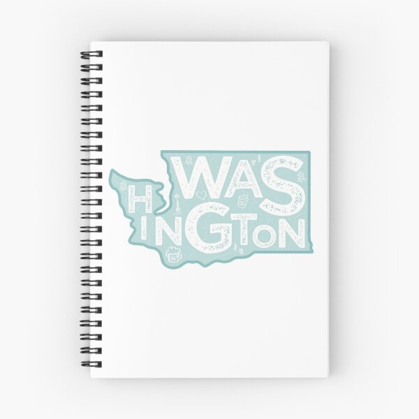 Item preview, Washington Map Typography Blue designed and sold by HelloGentry.