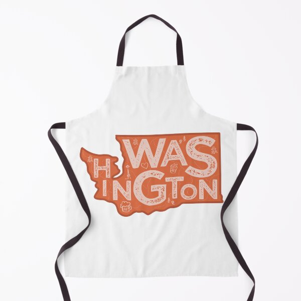 Item preview, Washington Map Typography Red designed and sold by HelloGentry.