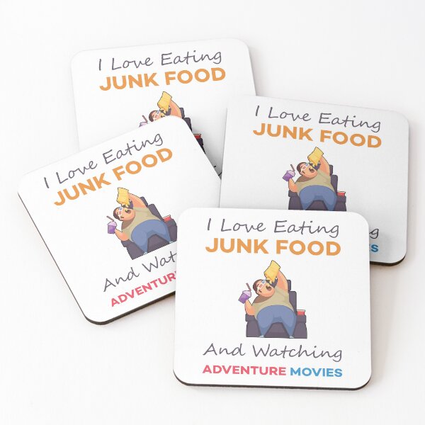 Item preview, I Love Eating Junk Food And Watching Adventure Movies - Funny Lazy Fat People Sayings designed and sold by Scratches Tees.