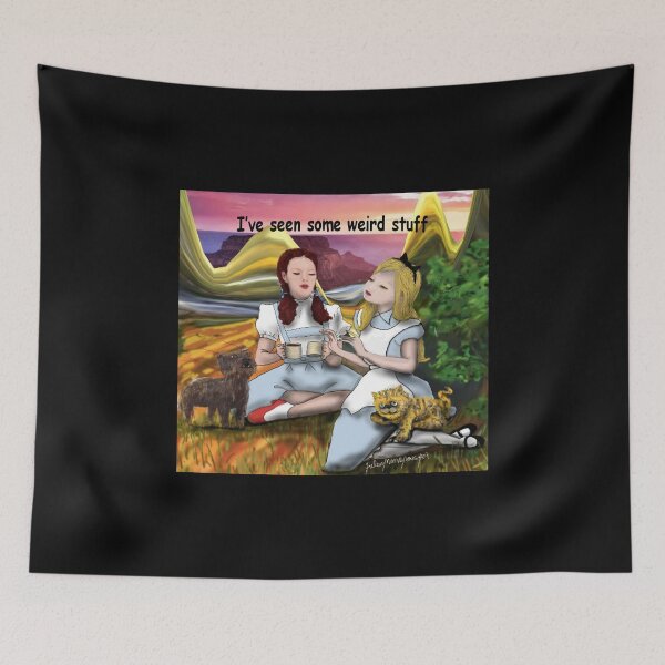 Item preview, Alice and Dorothy having a chit chat over coffee Ive seen some weird stuff  designed and sold by Helen Marvellous.