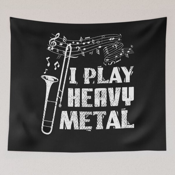 Artikelvorschau, Posaunist Ich spiele Heavy Metal Marching Band entworfen und verkauft von Grewal21.