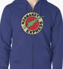 Sudadera con capucha y cremallera La parodia de Planet Express: Mass Effect