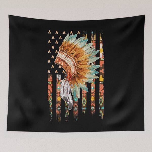 Item preview, American Flag Native Tribe Feather Pride designed and sold by JezabelDesch.