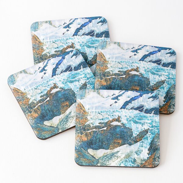 Item preview, Abstract Snowy Mountain Landscape Patagonia. For Mountain Lovers. designed and sold by ColortrixArt.