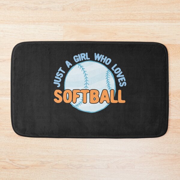 Item preview, Just A Girl Who Loves Softball - Orange Blue designed and sold by Chubuter.