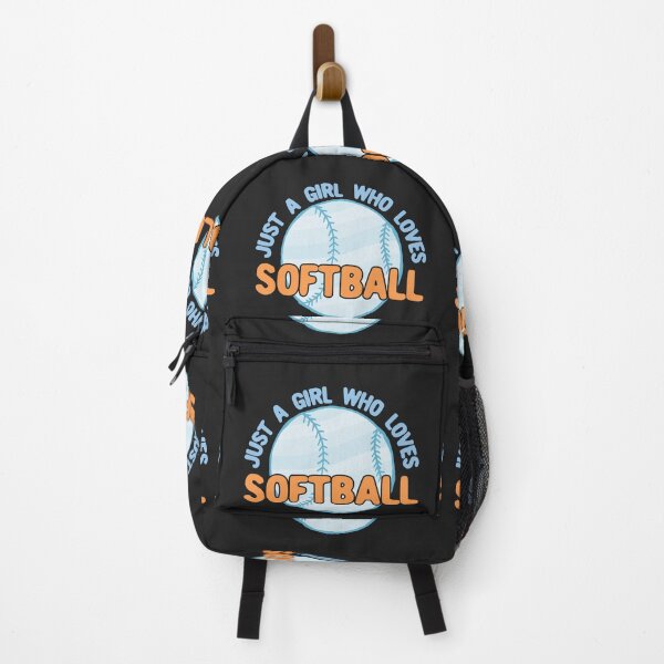Item preview, Just A Girl Who Loves Softball - Orange Blue designed and sold by Chubuter.