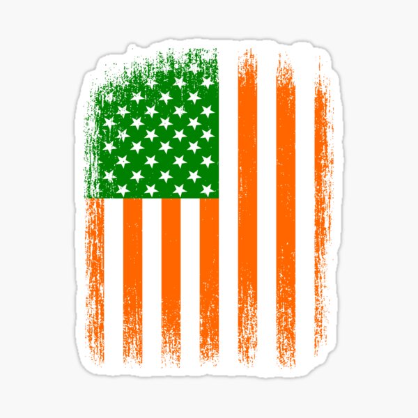 Irish American Flag Sticker