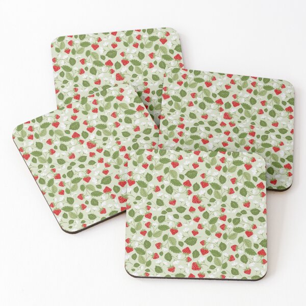 Item preview, Summer Strawberry Picking - pale green designed and sold by lizart-creative.