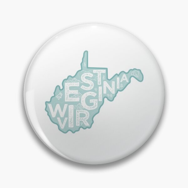 Item preview, West Virginia Map Typography Blue designed and sold by HelloGentry.