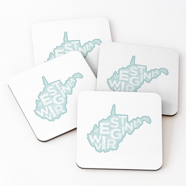 Item preview, West Virginia Map Typography Blue designed and sold by HelloGentry.