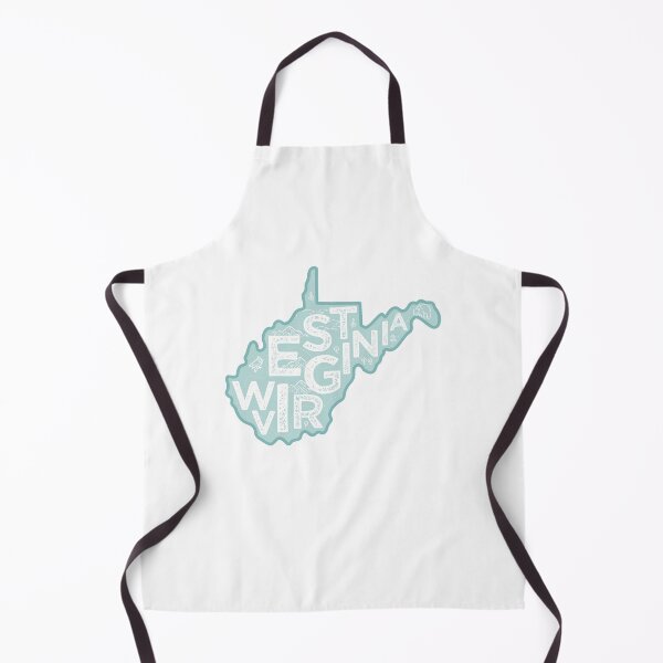 Item preview, West Virginia Map Typography Blue designed and sold by HelloGentry.