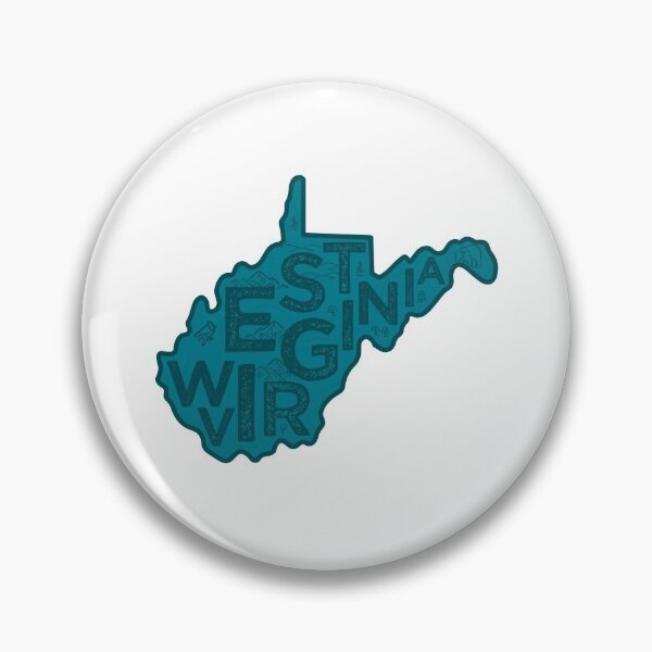 Item preview, West Virginia Map Typography Navy designed and sold by HelloGentry.