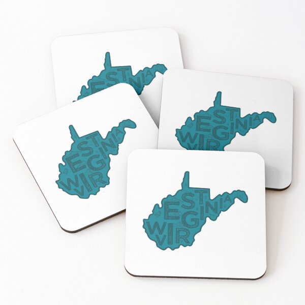 Item preview, West Virginia Map Typography Navy designed and sold by HelloGentry.