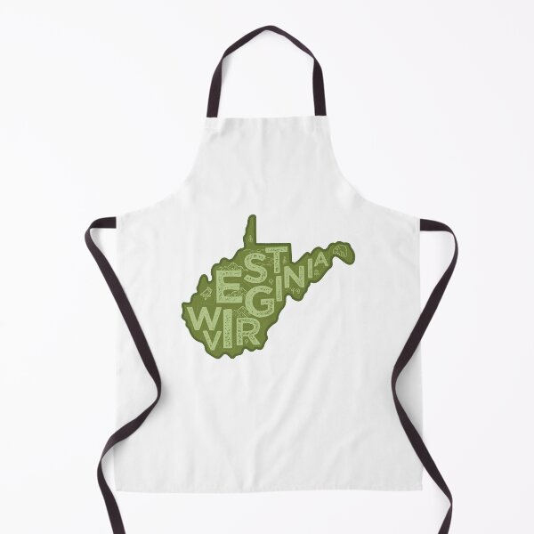 Item preview, West Virginia Map Typography Green designed and sold by HelloGentry.