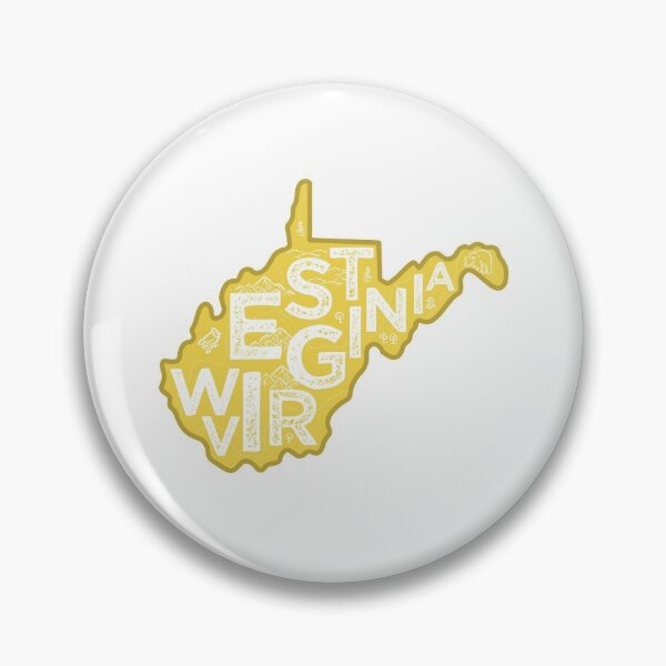 Artikelvorschau, West Virginia Karte Typografie Gold entworfen und verkauft von HelloGentry.