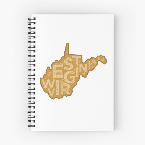Item preview, West Virginia Map Typography Brown designed and sold by HelloGentry.