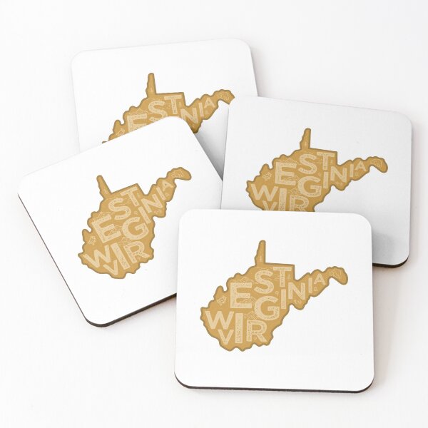 Item preview, West Virginia Map Typography Brown designed and sold by HelloGentry.