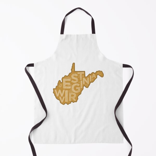 Item preview, West Virginia Map Typography Brown designed and sold by HelloGentry.