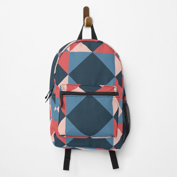 Item preview, Portuguese Cubic Geometric Pattern (Navy Blue + Pink) designed and sold by Arko Ranger.
