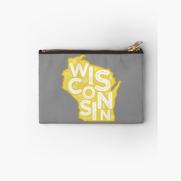 Item preview, Wisconsin Map Typography Gold designed and sold by HelloGentry.