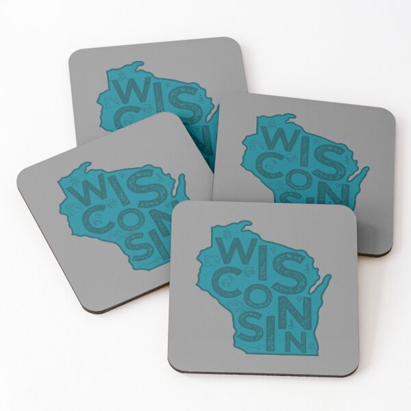 Item preview, Wisconsin Map Typography Navy designed and sold by HelloGentry.