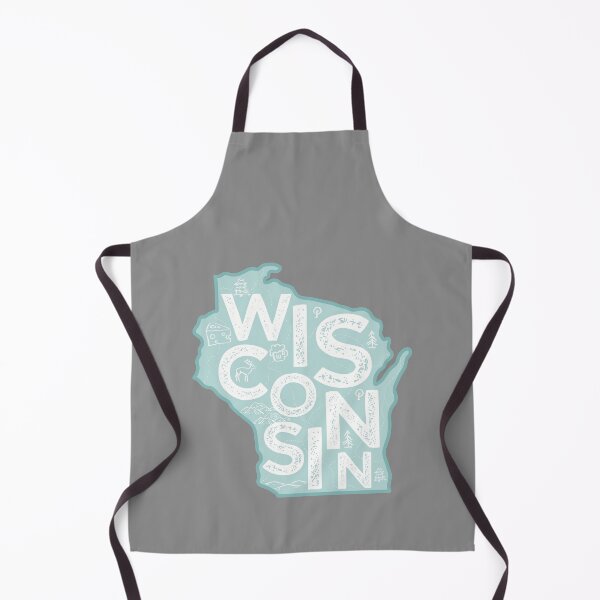 Item preview, Wisconsin Map Typography Blue designed and sold by HelloGentry.