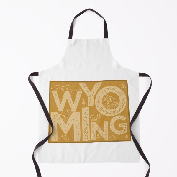 Item preview, Wyoming Map Typography Brown designed and sold by HelloGentry.