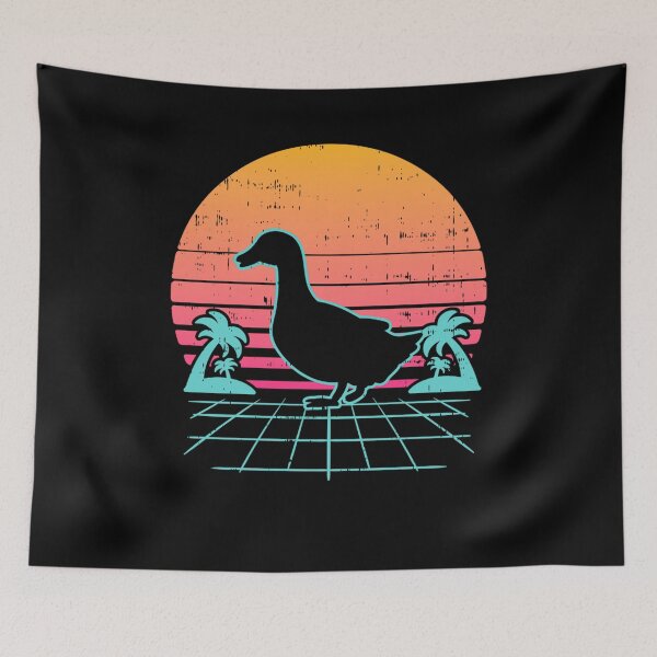 Item preview, Vaporwave Art - Duck Aesthetic 80s Retro Farm Animal Farmer Gift designed and sold by Hitagivapor.
