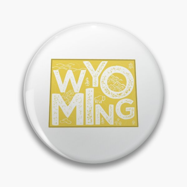 Item preview, Wyoming Map Typography Gold designed and sold by HelloGentry.