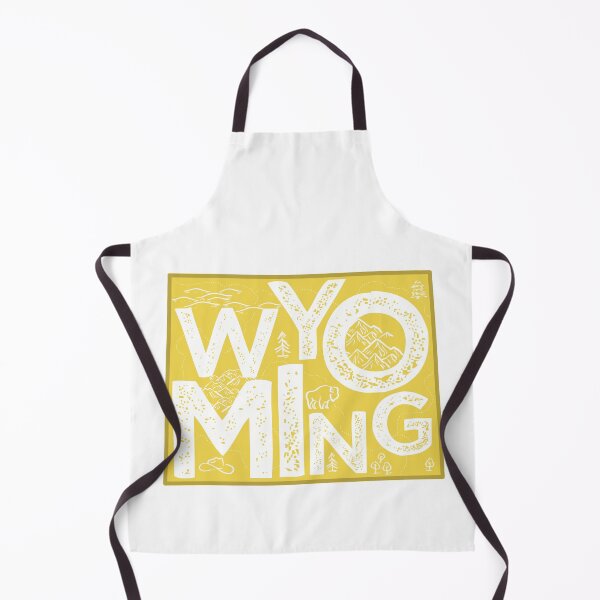 Item preview, Wyoming Map Typography Gold designed and sold by HelloGentry.