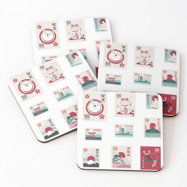 Item preview, Beautiful Japanese Stamps Sticker Pack - White Version designed and sold by yumiso.