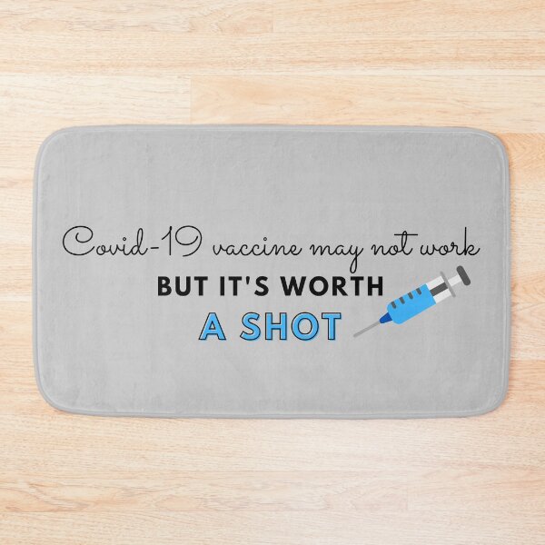 Item preview, Covid vaccine is worth a shot. Vaccine joke designed and sold by soniaaseguin.