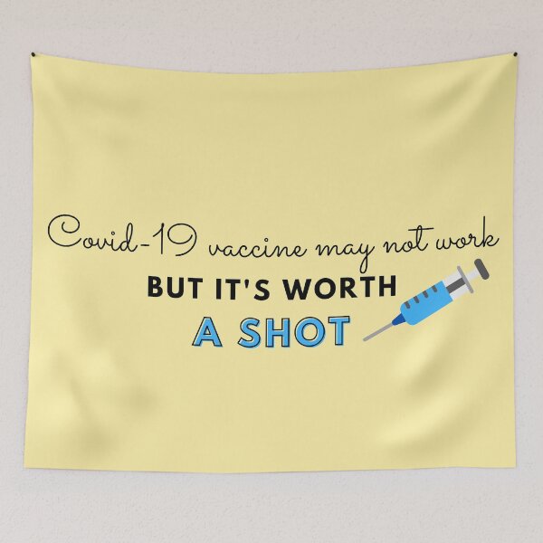 Item preview, Covid vaccine is worth a shot. Vaccine joke designed and sold by soniaaseguin.