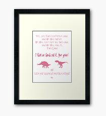 curse your sudden but inevitable betrayal, firefly, pink Framed Print