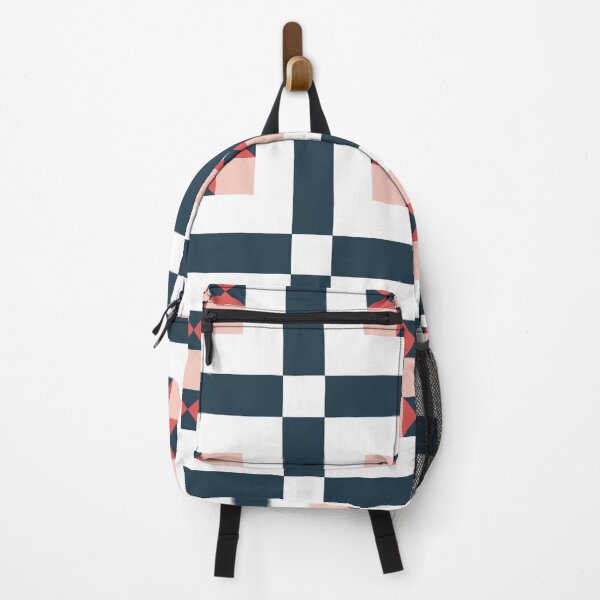 Item preview, Central Cross Portuguese Cubic Geometric Pattern (Navy Blue + Pink) designed and sold by Arko Ranger.