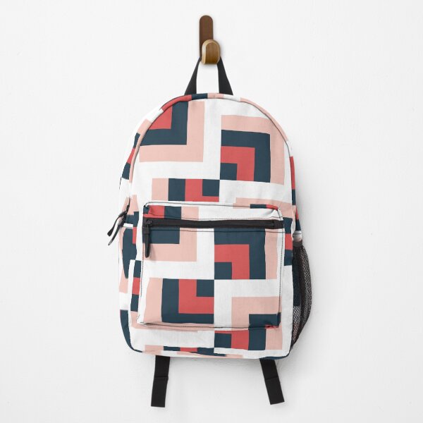 Item preview, Touching Cubes Portuguese Geometric Pattern (Navy Blue + Pink) designed and sold by Arko Ranger.
