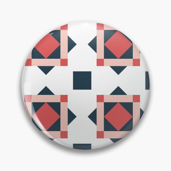 Item preview, Diamond in Square Portuguese Geometric Pattern (Navy Blue + Pink) designed and sold by Arko  Ranger.