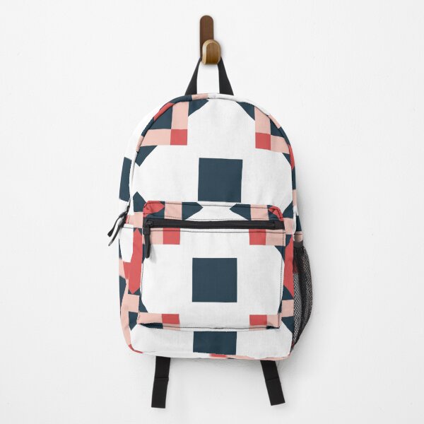 Item preview, Diamond in Square Portuguese Geometric Pattern (Navy Blue + Pink) designed and sold by Arko Ranger.