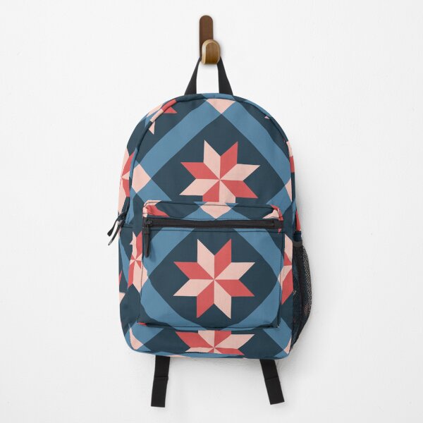 Item preview, Central Lotus Portuguese Geometric Pattern (Navy Blue + Pink) designed and sold by Arko Ranger.
