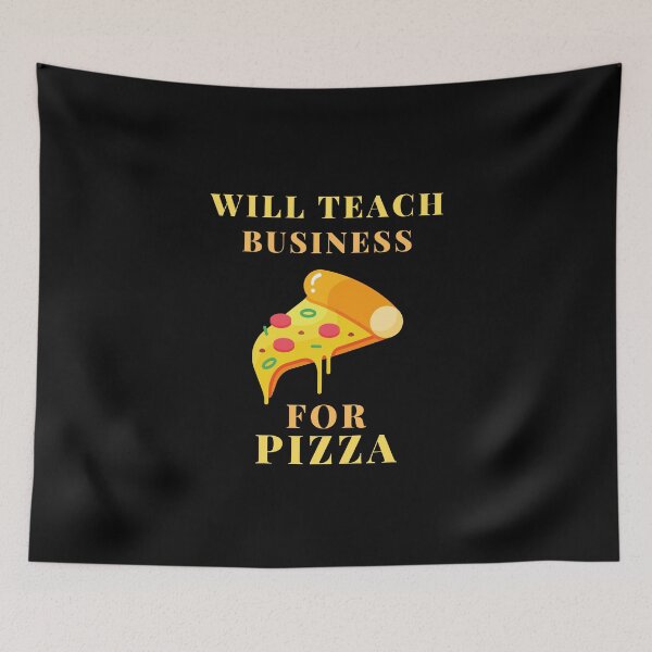 Item preview, business teacher pizza designed and sold by SnowballStep.