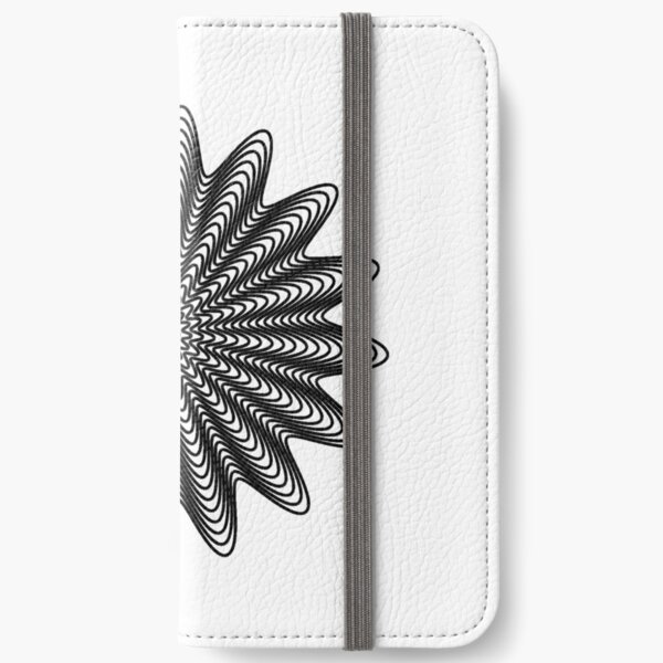Trippy Decorative Wave Spiral Pattern iPhone Wallet
