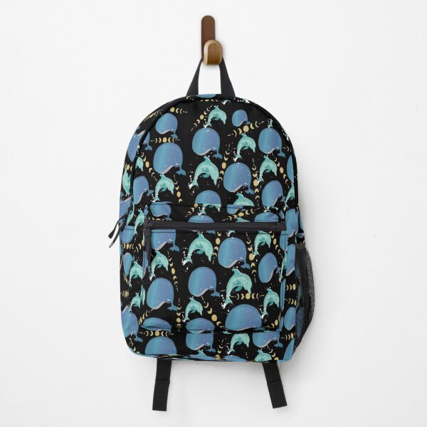 Item preview, Sirius B Whales and Dolphins Moon Print designed and sold by Earthchild8888.