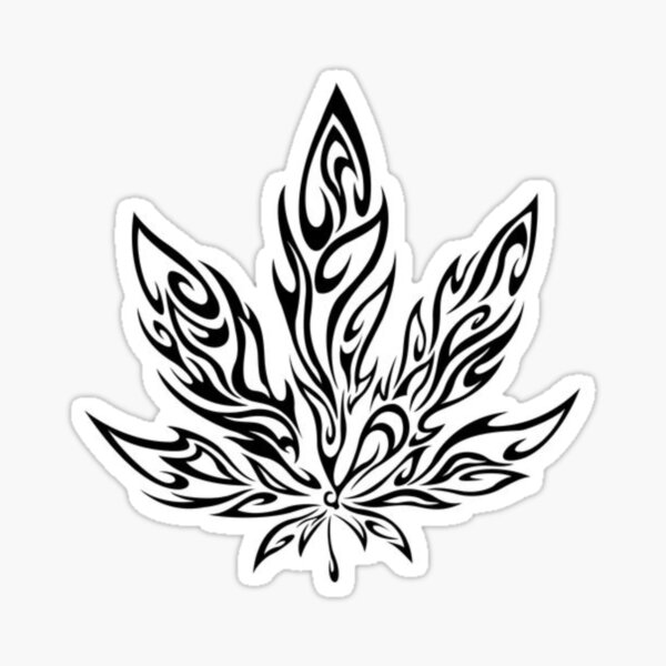 tribal pot leaf tattoos