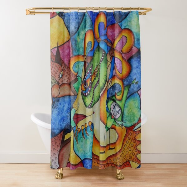 friendly meeting Shower Curtain