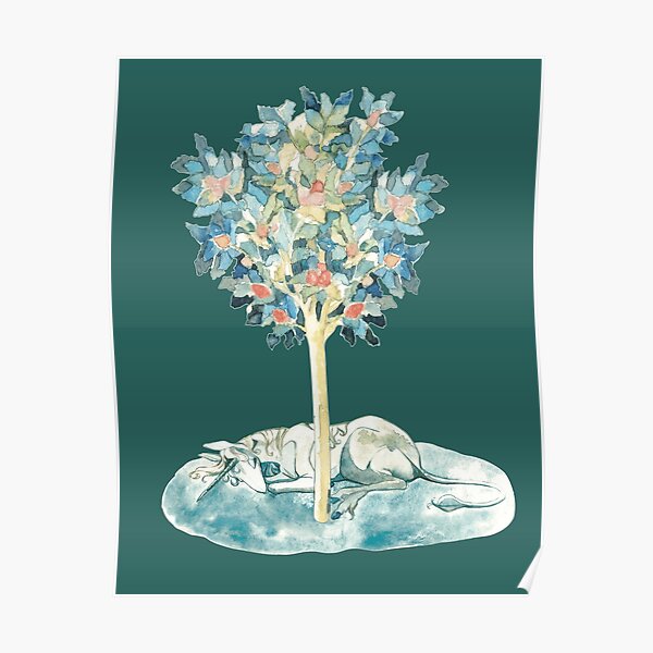 The last unicorn always dreaming medieval inspired design Poster
