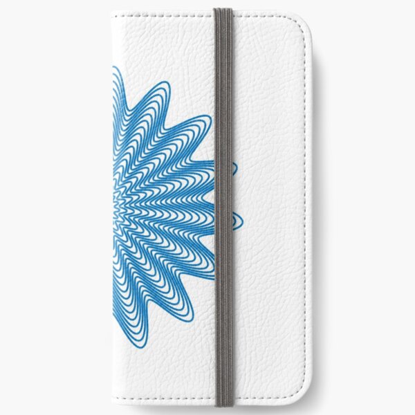 Trippy Decorative Wave Spiral Pattern iPhone Wallet