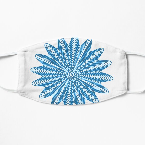 Trippy Decorative Wave Spiral Pattern Flat Mask