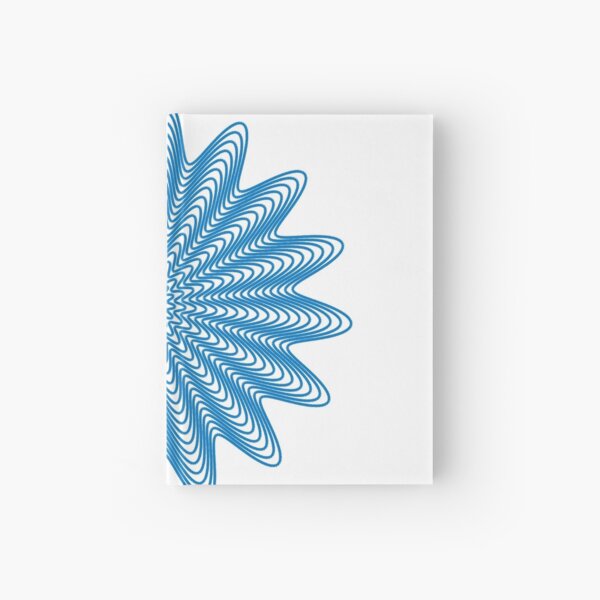 Trippy Decorative Wave Spiral Pattern Hardcover Journal