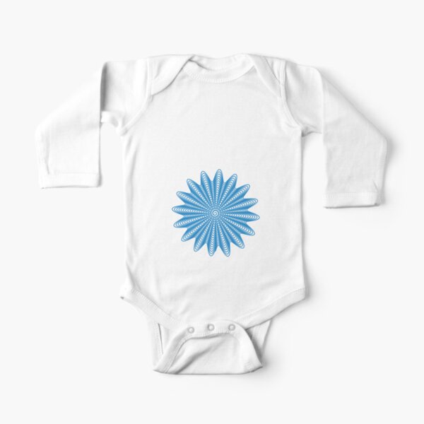 Trippy Decorative Wave Spiral Pattern Long Sleeve Baby One-Piece