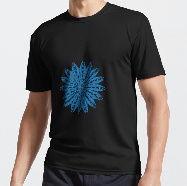 Trippy Decorative Wave Spiral Pattern Active T-Shirt